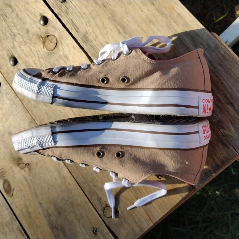 Unisex Converse All Star Ox,Men's 6,Women 8 Cherry Red/Chestnut Brown - Picture 8 of 10